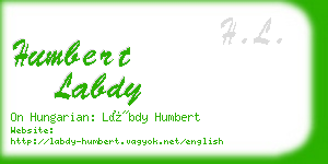 humbert labdy business card